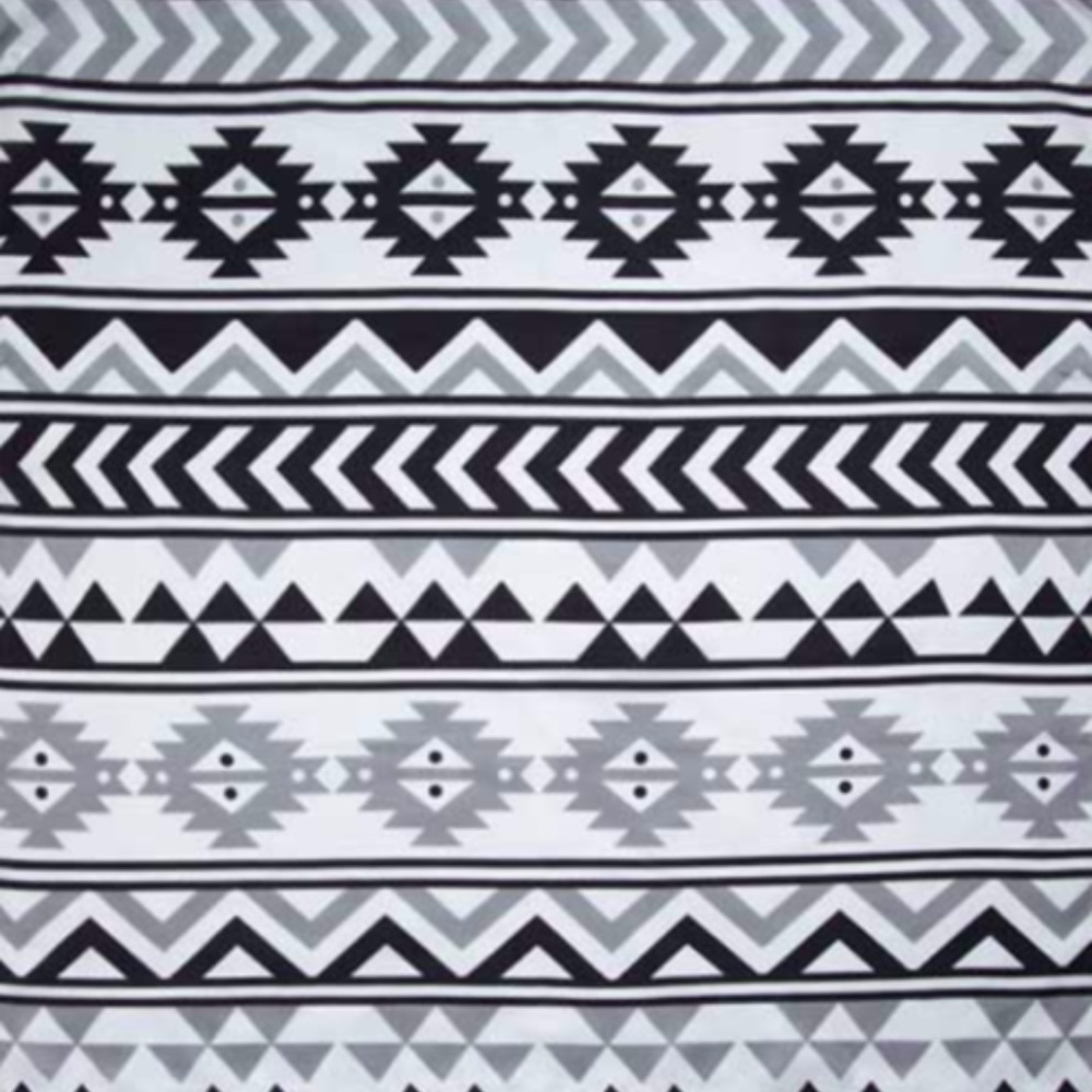 Wyoming Traders Wild Rag Southwest Print Black / White 100% Silk Scarf - 34.5"